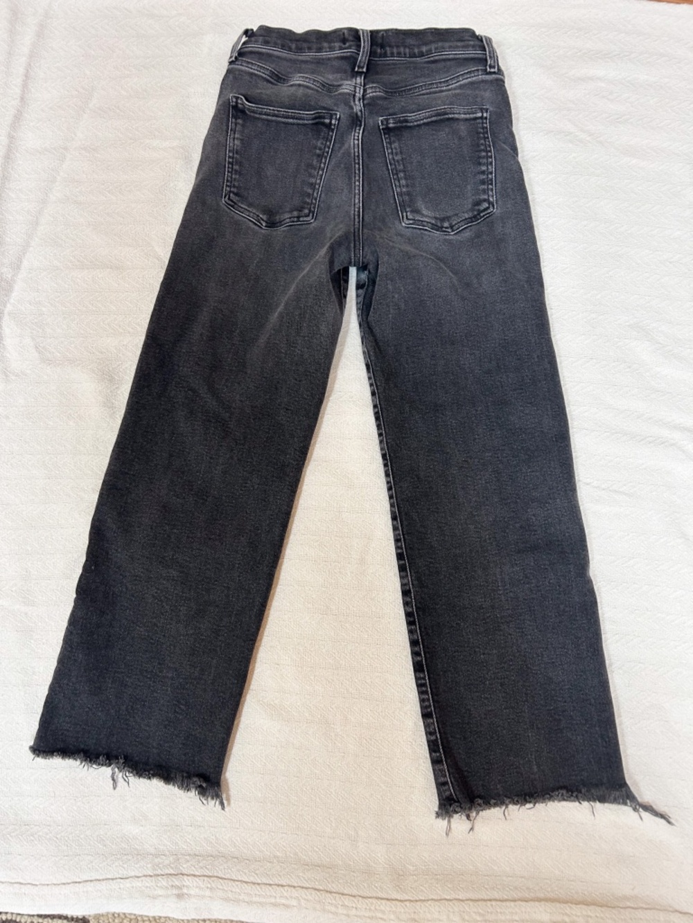 AGOLDE Harper Crop Jeans - black charcoal stretch Size 24 - Picture 2 of 13